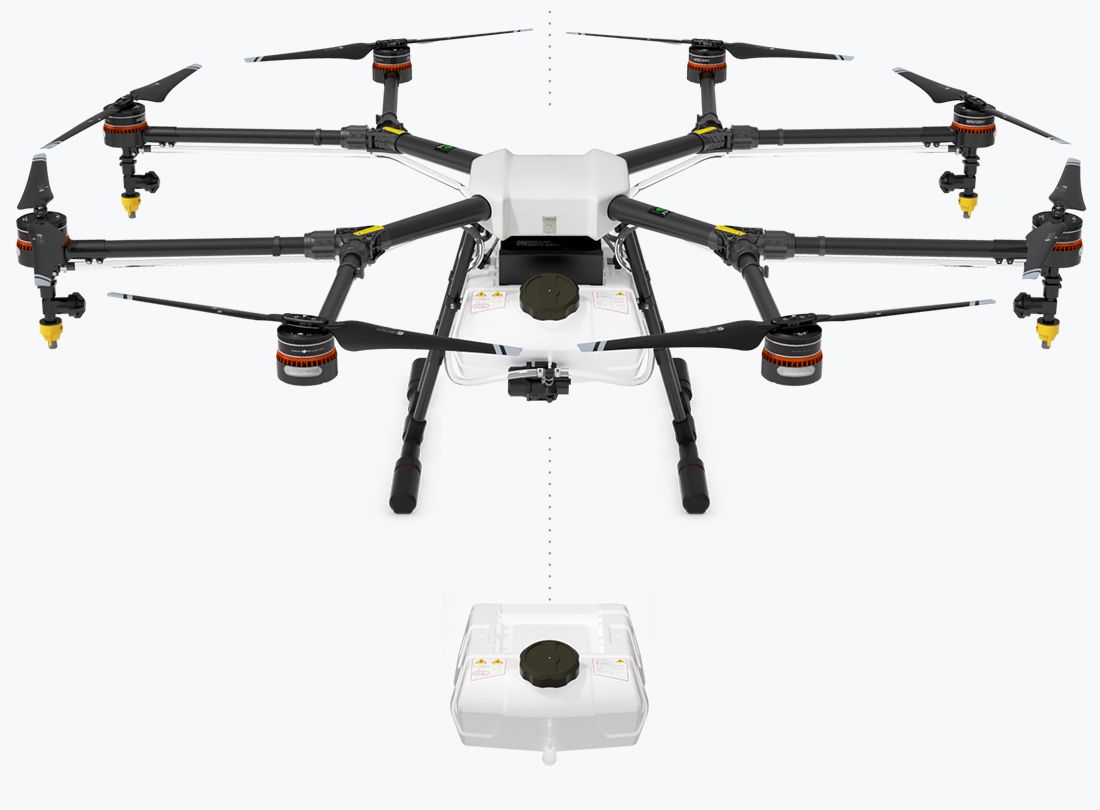 Drone para agricultura DJI Agras tanque de pulverizacion