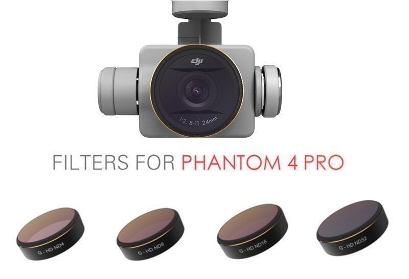 Set 4 filtros para camara drone DJI Phantom 4 Pro