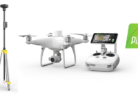 drone DJI Phantom 4 RTK con PIX4D mapper