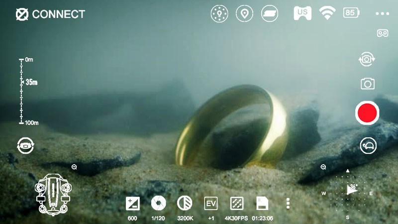 La App Fifish permite capturar imágenes con un solo botón