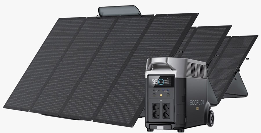 Panel Solar EcoFlow 400 W y DELTA MAX