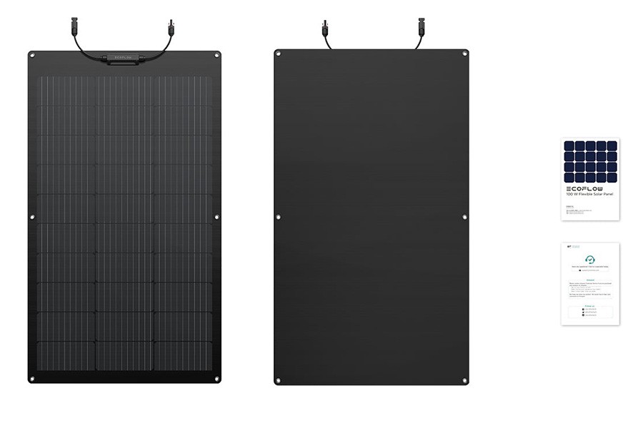 Panel Solar flexible ECOFlow 100W contenido de la compra
