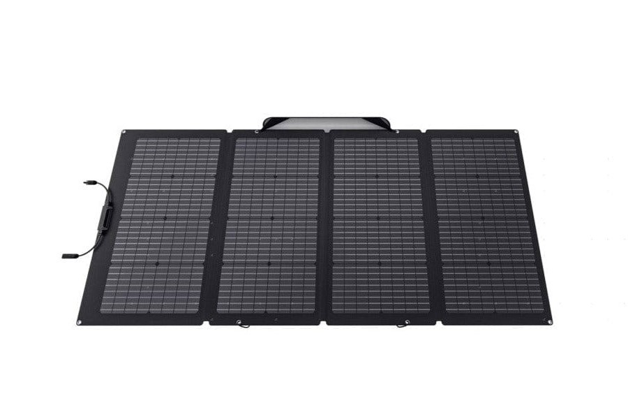 EF ECOFLOW Panel solar plegable bifacial de 220 vatios, completo con  soporte ajustable, impermeable IP68 y duradero para vida fuera de la red